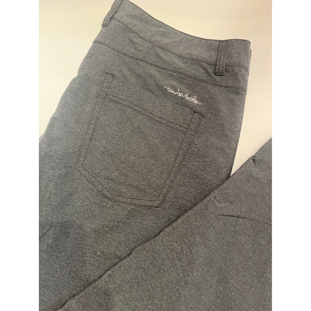TravisMathew Mens Golf Pants Size 36x32 Grey Heathered Performance Stretch Chino